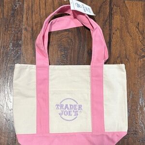 Trader Joe's Pastel Pink 2026 Mini Tote Bag